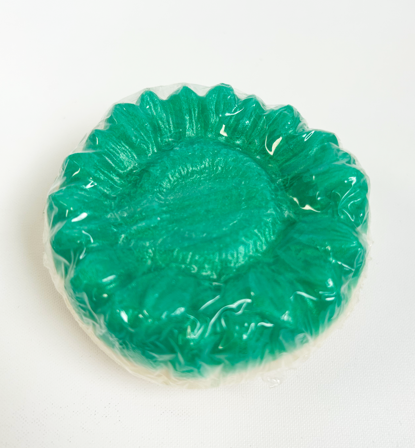 Sunflower Loofah Soap-Teal Green