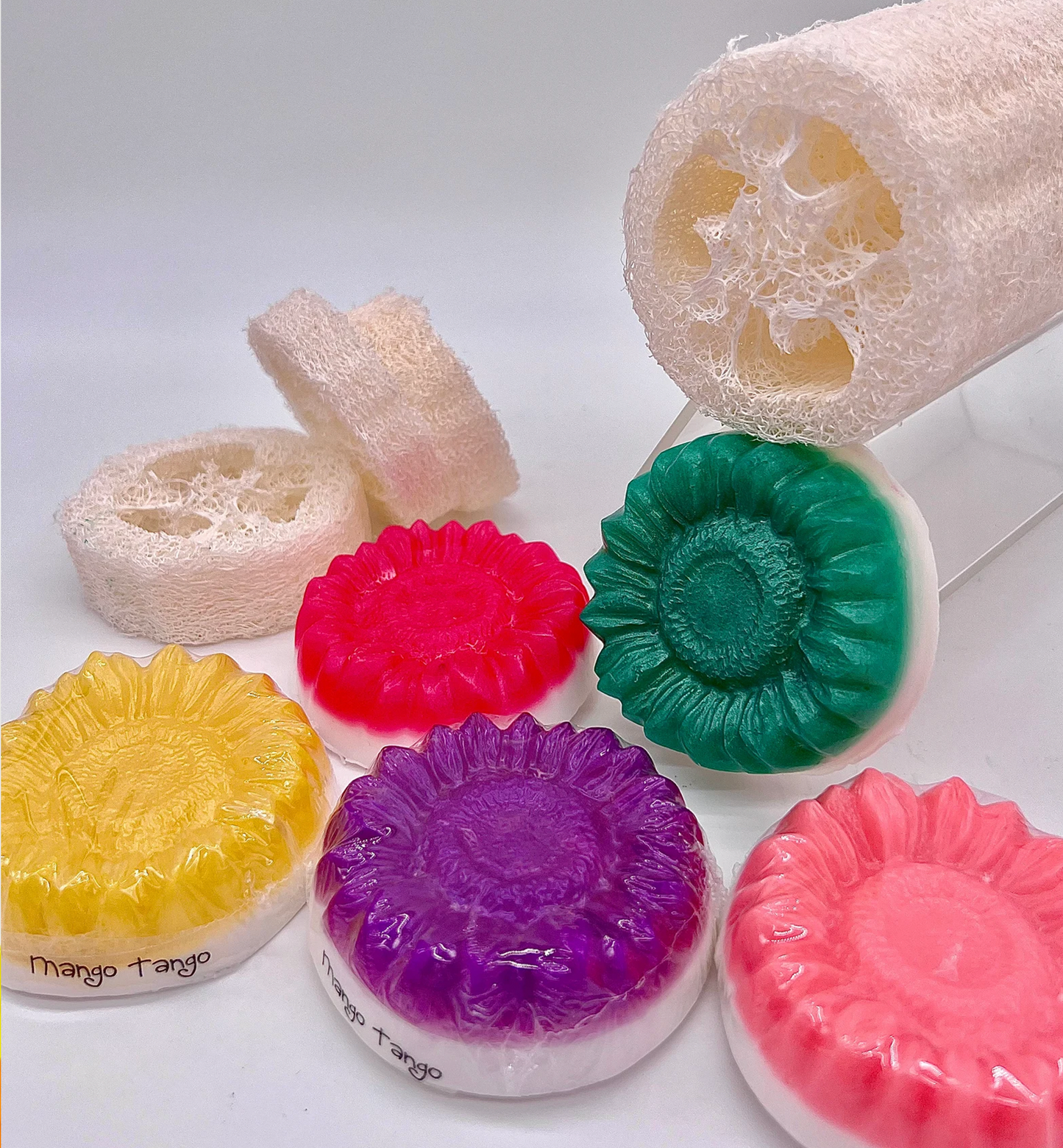 Sunflower Loofah Soap-Teal Green