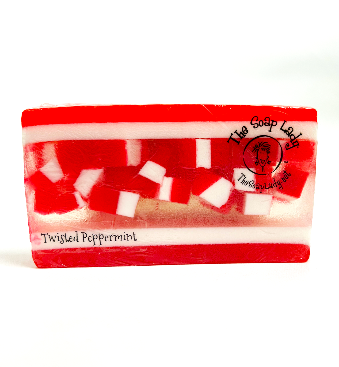 Twisted Peppermint Soap Slice