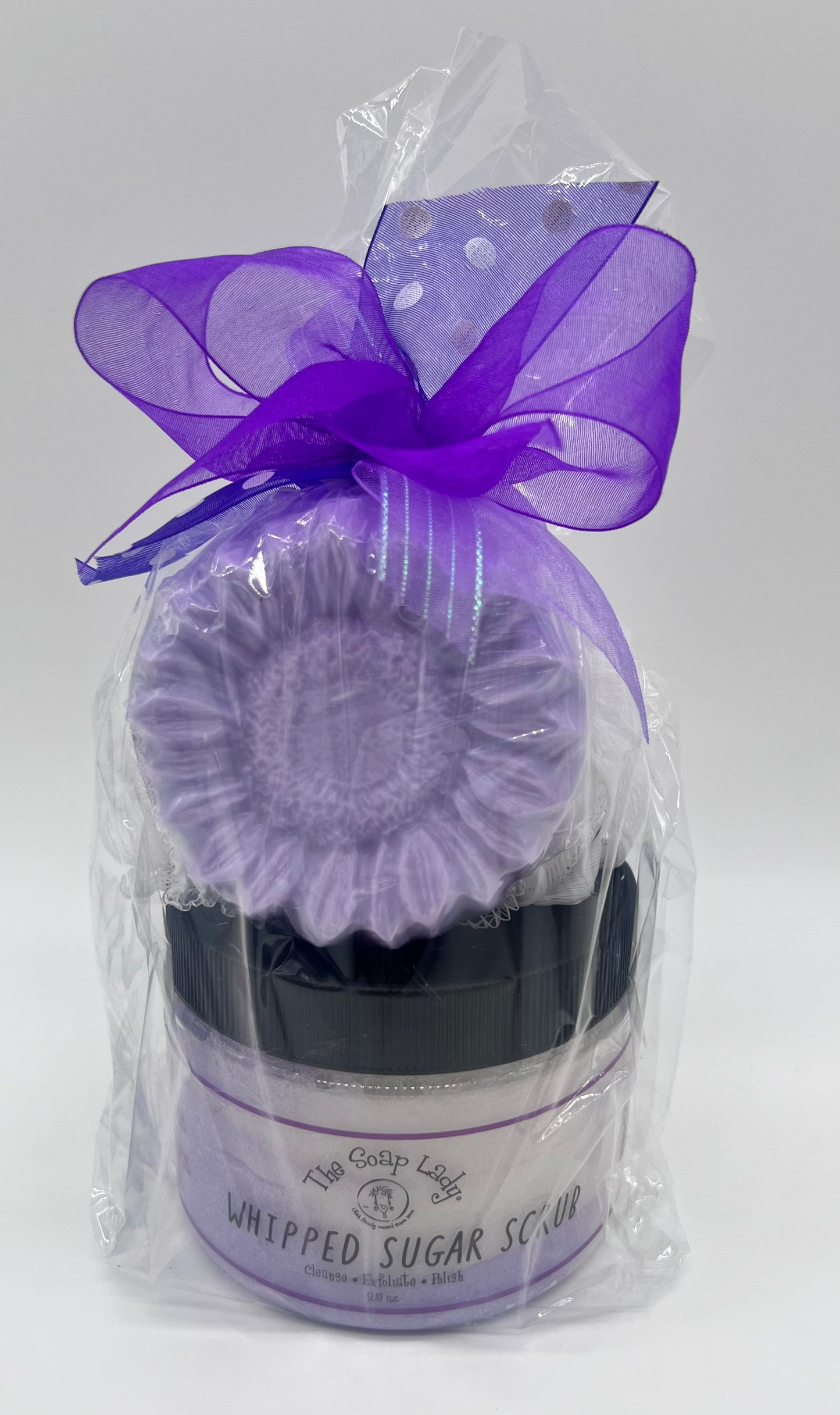 Sugar Scrub, Soap, Bath Pouf- #28