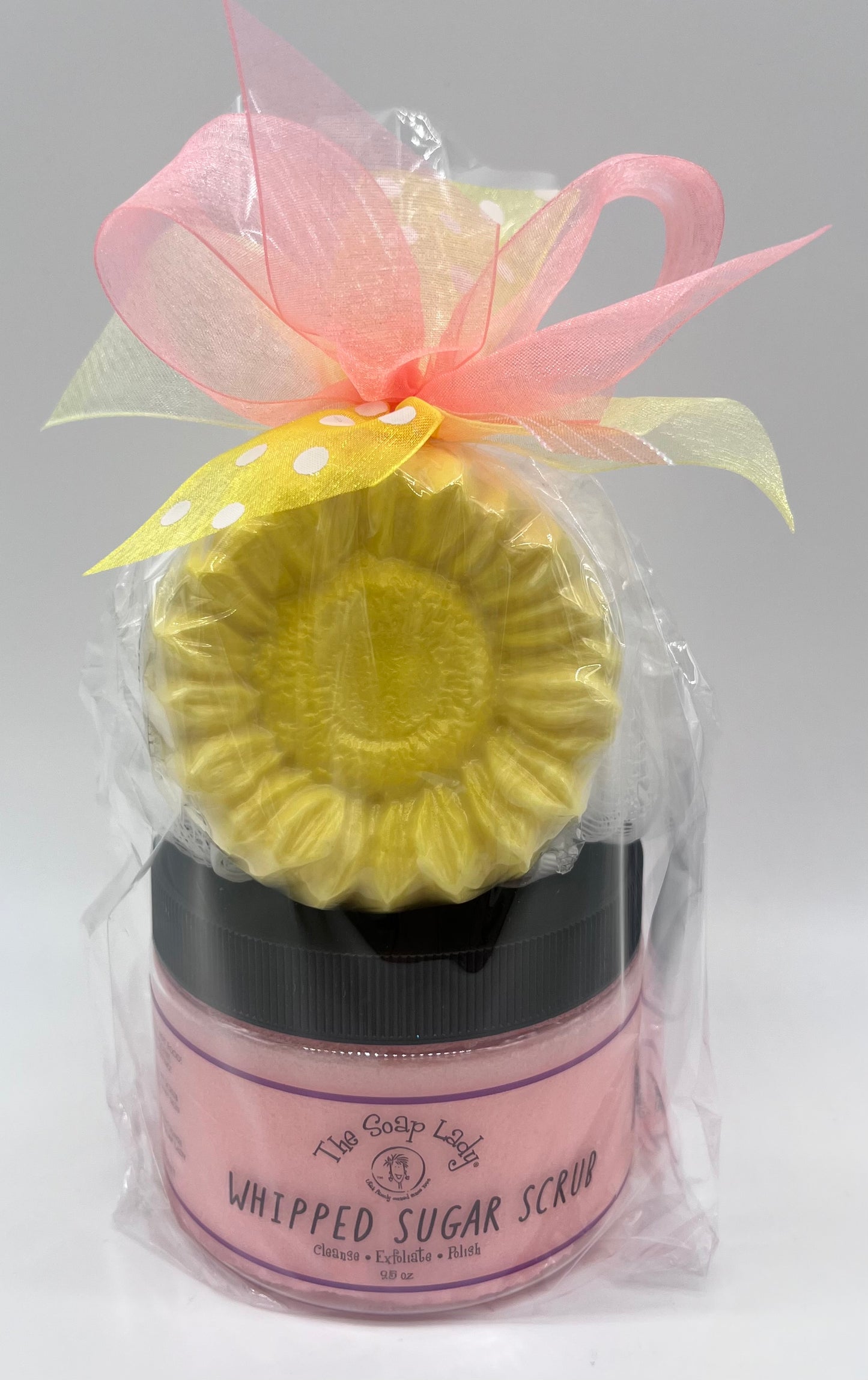 Sugar Scrub, Soap, Bath Pouf- #28