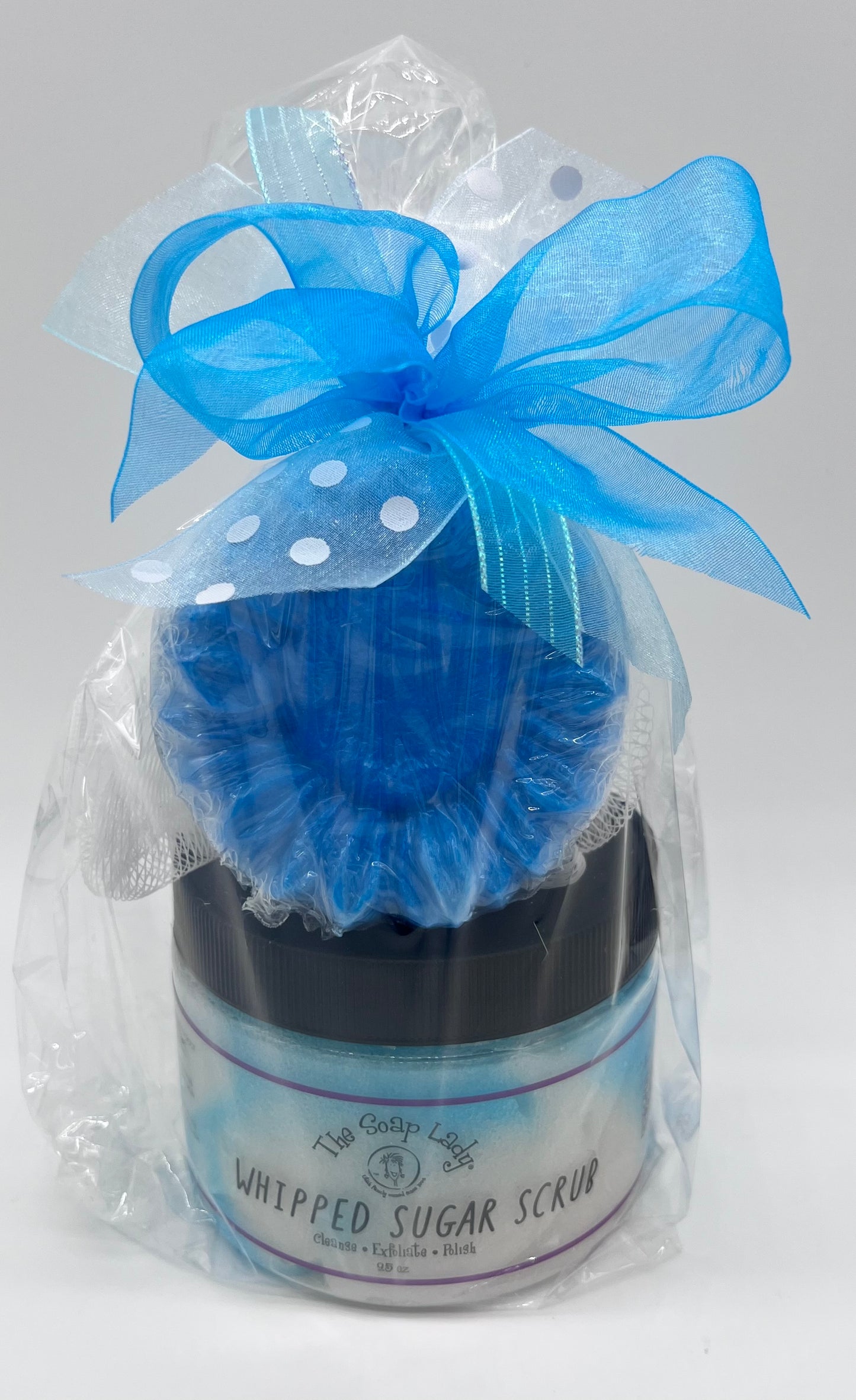 Sugar Scrub, Soap, Bath Pouf- #28