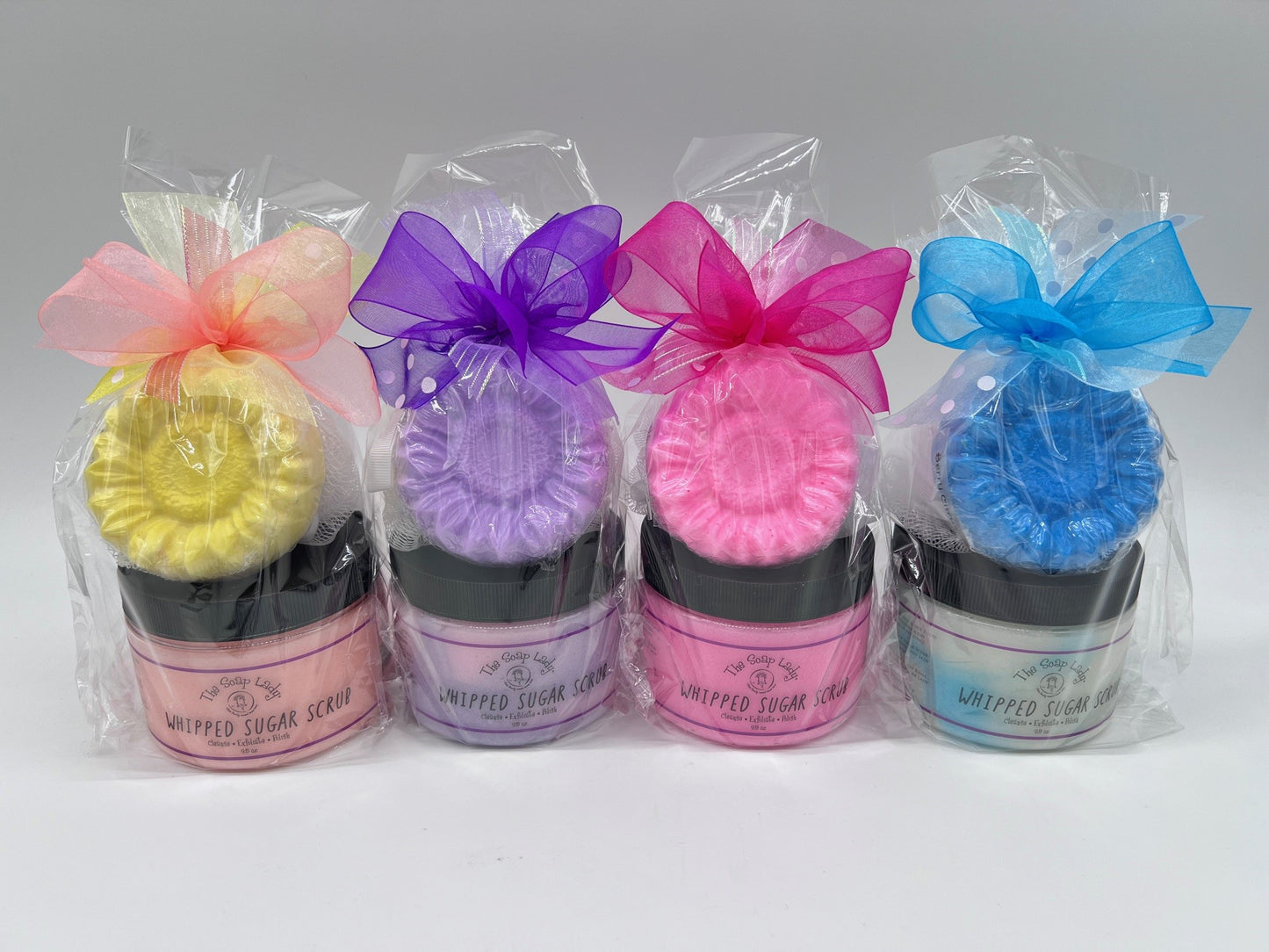 Sugar Scrub, Soap, Bath Pouf- #28